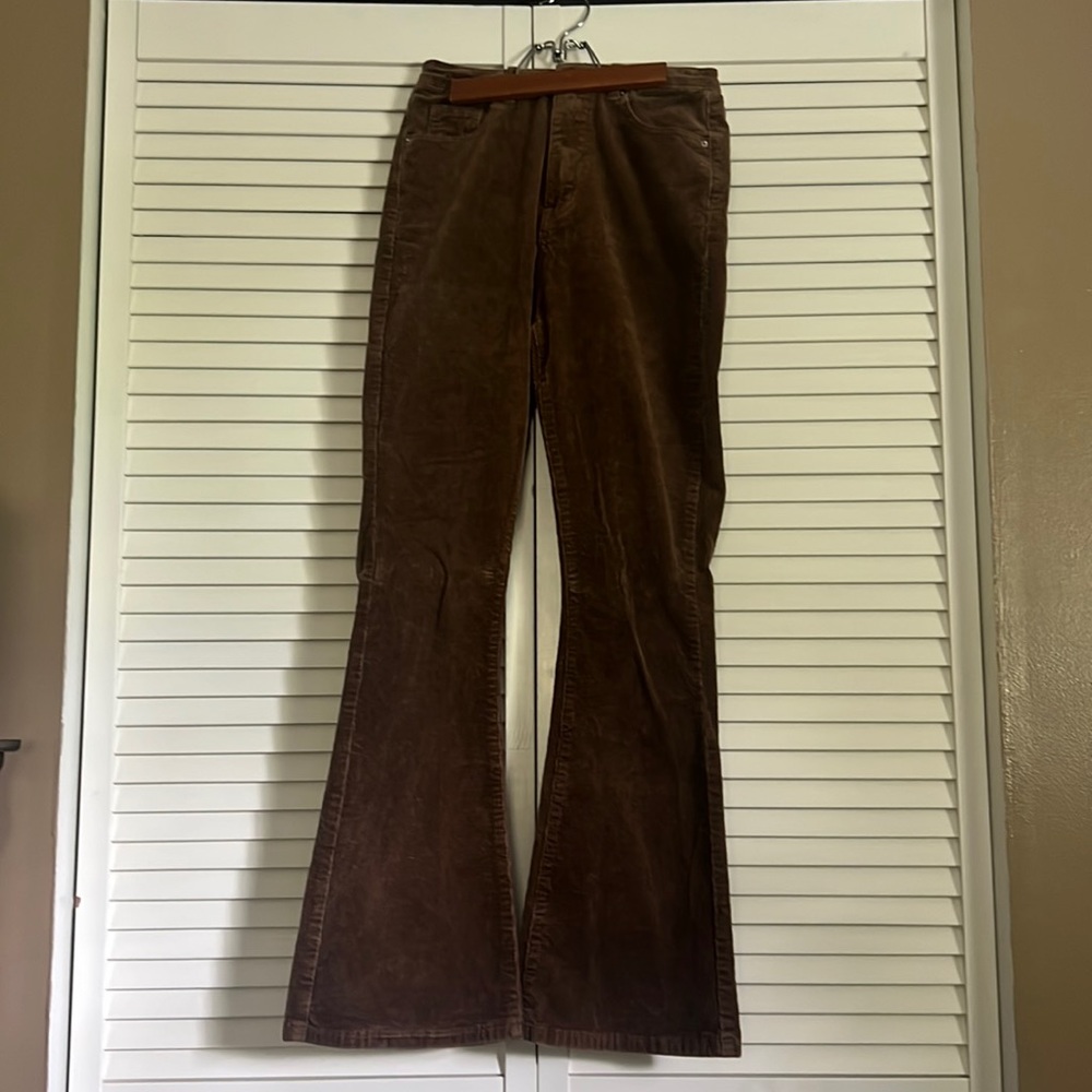 SHEIN, size Small, brown flared corduroy pants